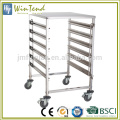 GN pans plate rack trolley 6 layers stainless steel tray rack trolley